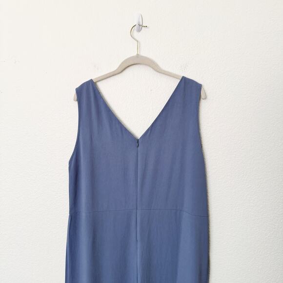 [Everlane] Dusty Blue Japanese GoWeave Essential Sleeveless Jumpsuit NWT Size 14 - Picture 5 of 12